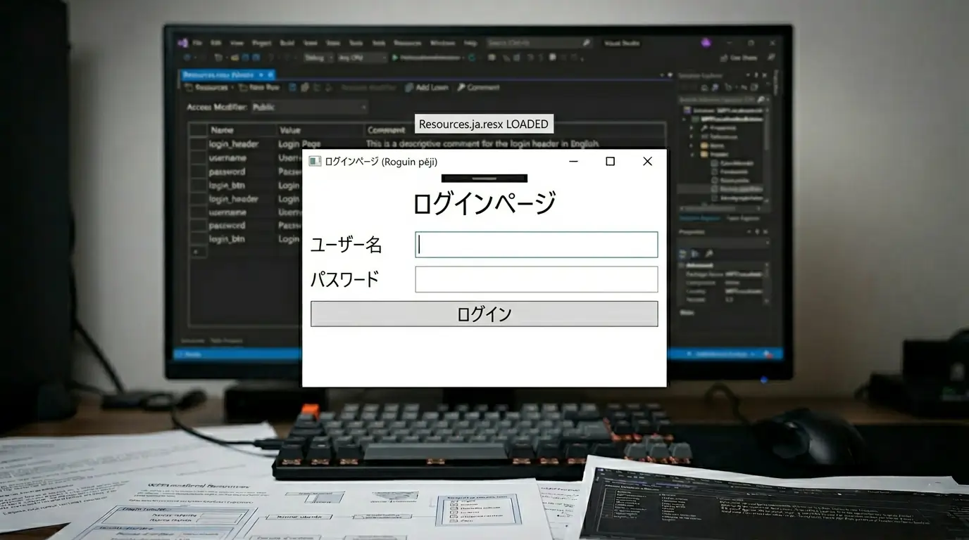 Login Window for the Japanese Language